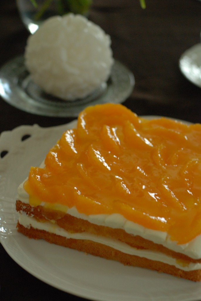 オレンジのショートケーキ