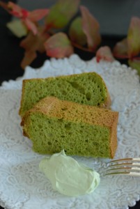 抹茶のシフォンケーキ