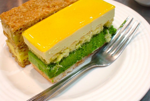 抹茶とオレンジの心軽やかなムース